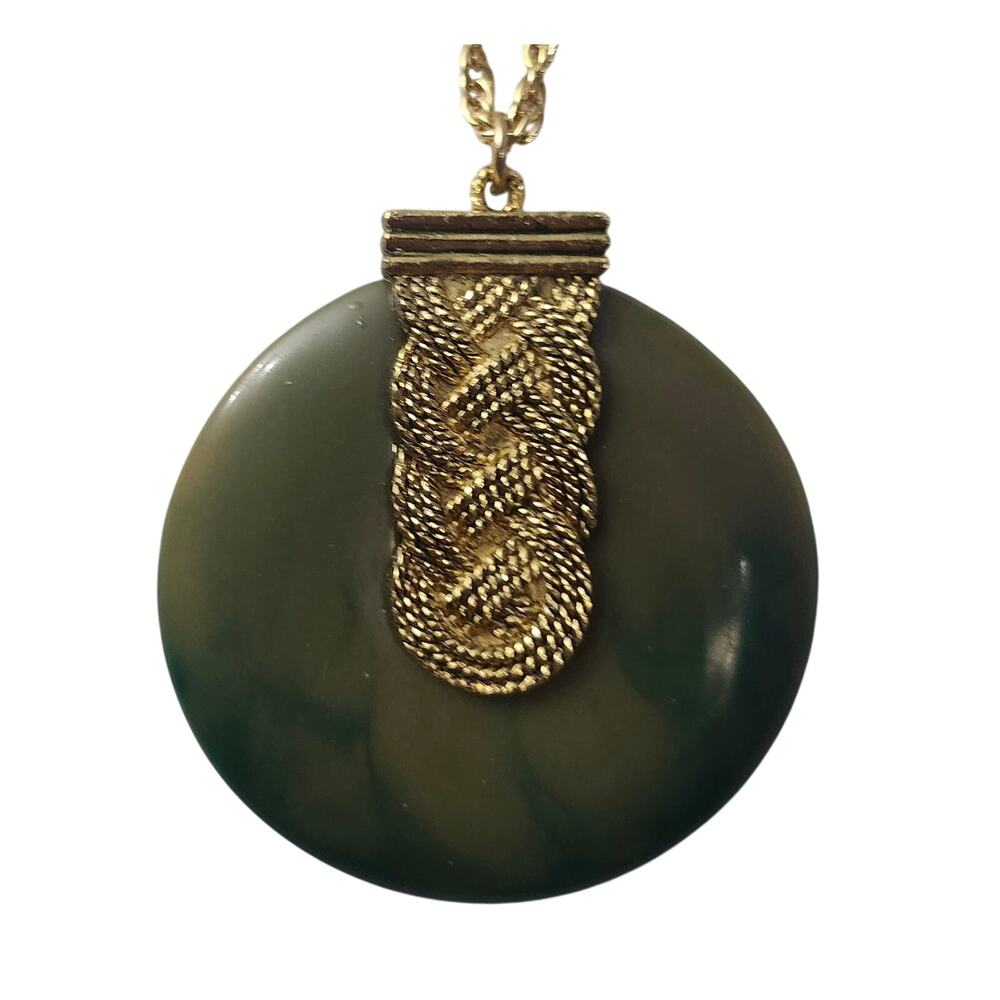 Vtg 1976 Max Factor Khara  Solid Perfume Pendant Necklace